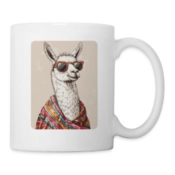 lama - Mug blanc - blanc - Droite