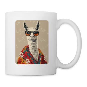lama - Mug blanc - blanc - Droite