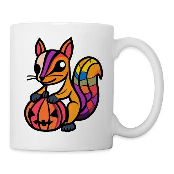 Eichhörnchen Halloween Zombie - Tasse - Weiß - Rechts
