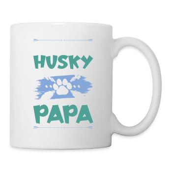 husky hunde papa - Tasse - Weiß - Rechts