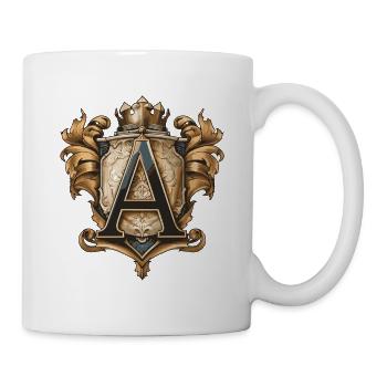 A Letter Name Crown - Mug - white - Right