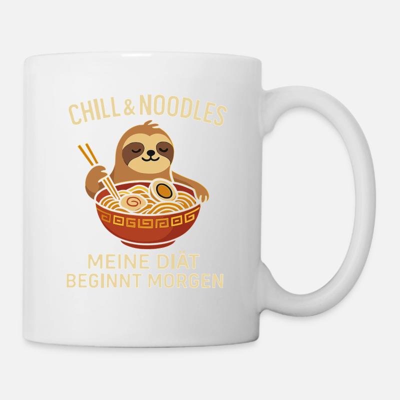 Nouilles froides Mon régime matin - Mug blanc - blanc