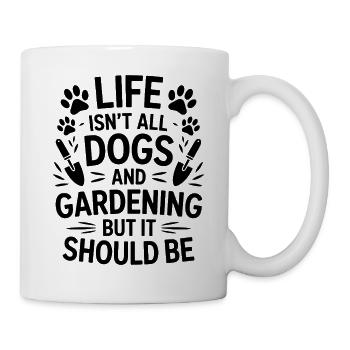 Jardin Disant Chiens Drôle Jardinage Cadeau - Mug blanc - blanc - Droite
