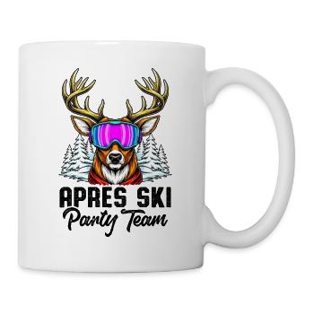 Équipe de la fête d’après-ski - Mug blanc - blanc - Droite