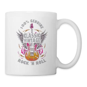 100% Genuine Classic Vintage Rock 'n Roll Rock Ban - Mug - white - Right