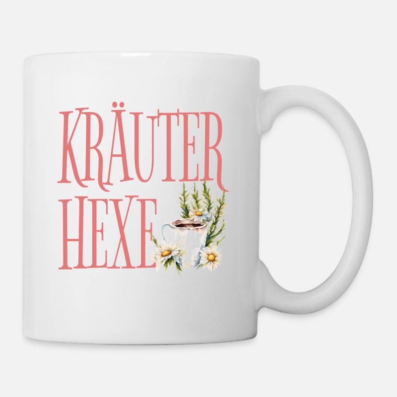 Conception d’herbes mystiques pour une sorcière amoureuse de la nature - Mug blanc - blanc