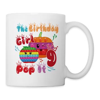 Das Geburtstagskind Pop It9 - Tasse - Weiß - Rechts