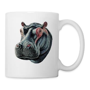 Nilpferd Flusspferd Mama Hippopotamus Cooles Hippo - Mug - white - Right