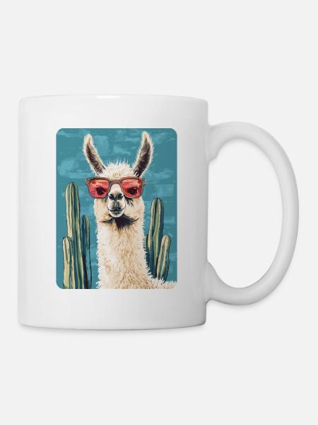Lama - Tasse - Weiß