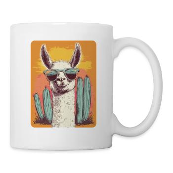 Lama - Tasse - Weiß - Rechts