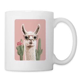 lama - Mug blanc - blanc - Droite