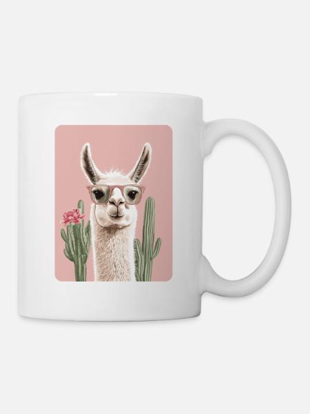 Lama - Tasse - Weiß