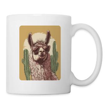 lama - Mug blanc - blanc - Droite