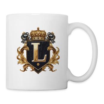 L Letter Name Crown - Mug - white - Right