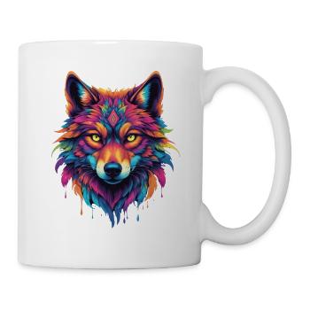 Colorful Wolf Head - Mug - white - Right