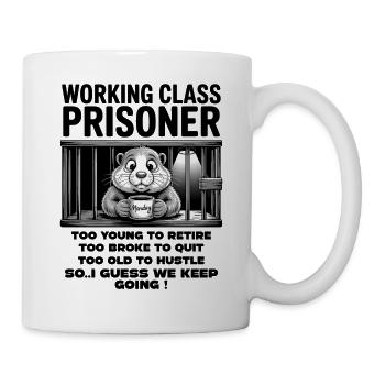 Monday Trapped Work Funny Work Outfit - Mug - white - Right