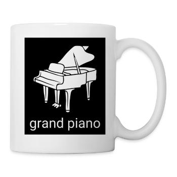 Large Piano Silhouette - Mug - white - Right