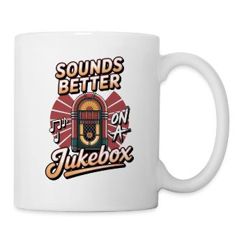 Jukebox Collector sonne mieux sur un juke-box - Mug blanc - blanc - Droite
