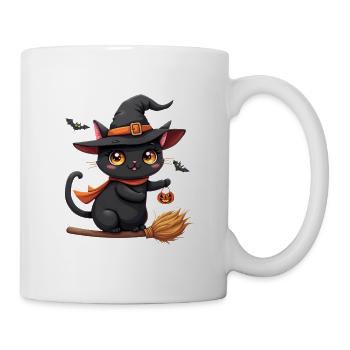 Halloween Cat with Halloween Pumpkin - Mug - white - Right