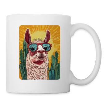Lama - Tasse - Weiß - Rechts