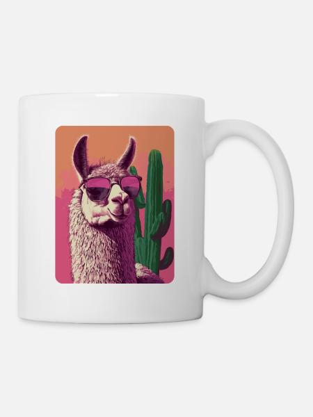 Lama - Tasse - Weiß