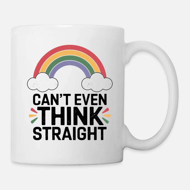 Regenbogen Wolken Jubel - Tasse - Weiß