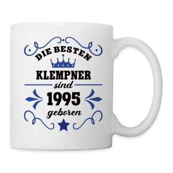 Plumber Birthday Vintage 1995 Tinsmith Colleague - Mug - white - Right