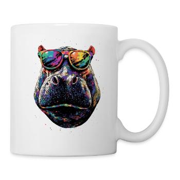Nilpferd Flusspferd Mama Hippopotamus Cooles Hippo - Mug - white - Right