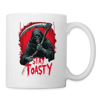 Stay Toasty Der Sensenmann Halloween - Tasse - Weiß - Rechts