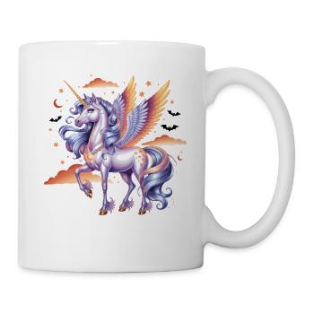 Magical unicorn with wings under starry sky - Mug - white - Right