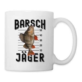 Chasseur de perches, pêche aux carnassiers, pêche à la perche - Mug blanc - blanc - Droite