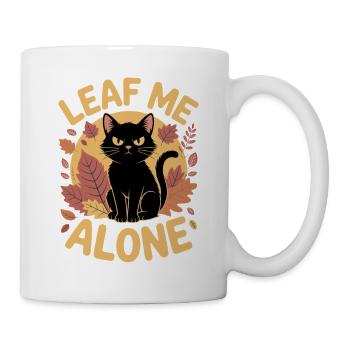 Cat Autumn Funny Leave Me Alone - Mug - white - Right
