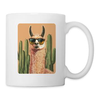 Lama - Tasse - Weiß - Rechts
