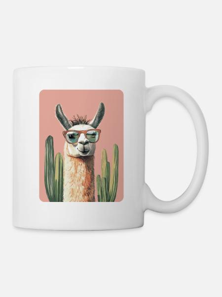 Lama - Tasse - Weiß