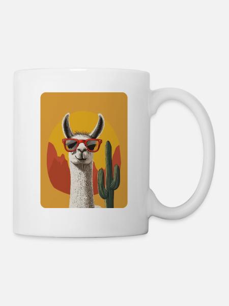 Lama - Tasse - Weiß