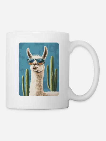 Lama - Tasse - Weiß