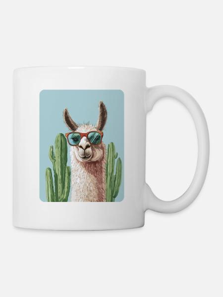 Lama - Tasse - Weiß