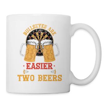 Zwei Biere Volltreffer - Tasse - Weiß - Rechts
