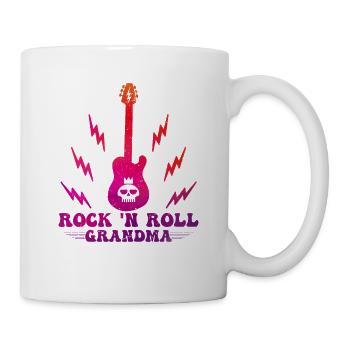 Rock 'n Roll Grandma Music Guitar Rock Band - Tasse - Weiß - Rechts