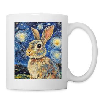 Lapin Lapin Lapin Van Gogh Style Nuit étoilée - Mug blanc - blanc - Droite
