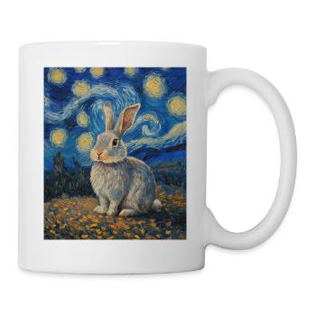 Lapin Lapin Lapin Van Gogh Style Nuit étoilée - Mug blanc - blanc - Droite