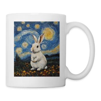Lapin Lapin Lapin Van Gogh Style Nuit étoilée - Mug blanc - blanc - Droite