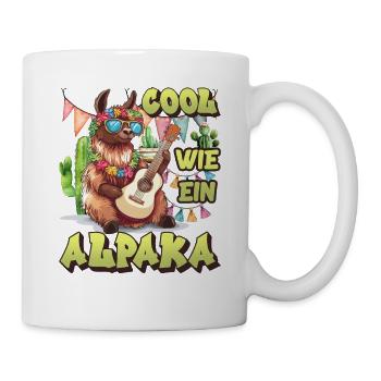 Alpaka Fan COOL WIE EIN ALPAKA Lama Lustig - Tasse - Weiß - Rechts
