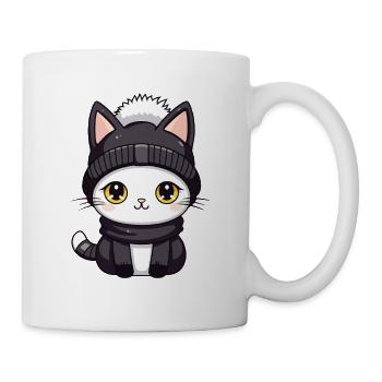 Cat Winter Animal Baby Comic - Mug - white - Right