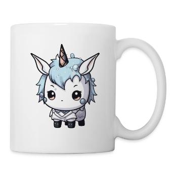 Einhorn Winter Tier Baby Comic - Tasse - Weiß - Rechts