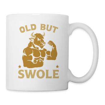 Fitness Motivation Bodybuilder Old But Swole Gym - Tasse - Weiß - Rechts