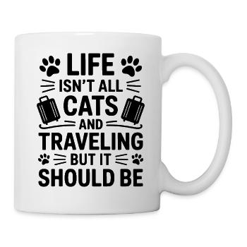 Voyage Dire Chat Drôle Vacances Voyage Cadeau - Mug blanc - blanc - Droite