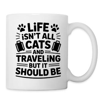Voyage Dire Chat Drôle Vacances Voyage Cadeau - Mug blanc - blanc - Droite