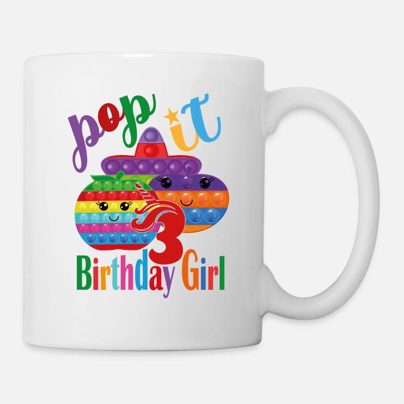 pop-it Geburtstagskind 3 - Tasse - Weiß