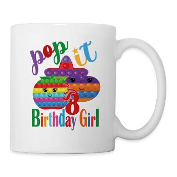 pop-it Geburtstagskind 8 - Tasse - Weiß - Rechts